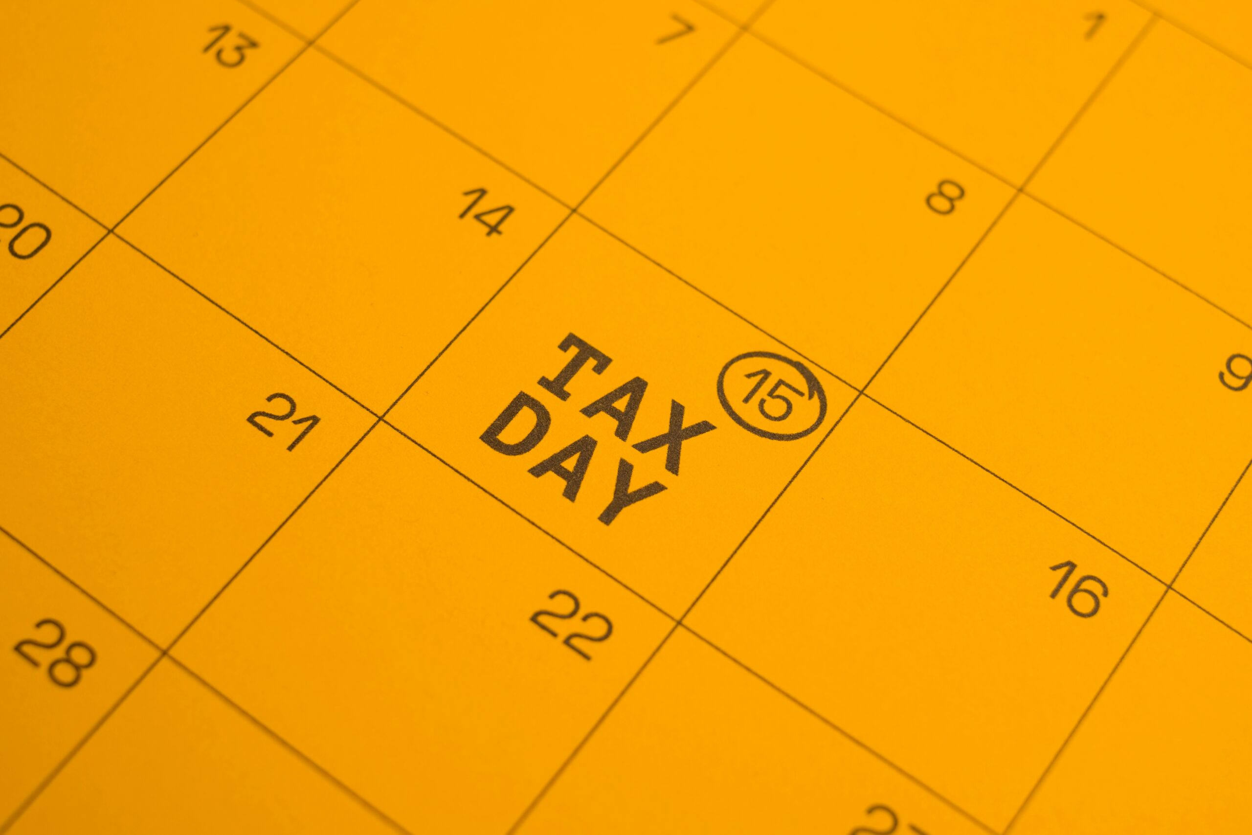 Texas Business property tax filing deadline marked on a calendar