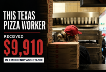 Texas pizza worker who received $9,910 in emergency assistance