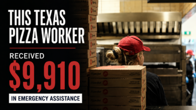 Texas pizza worker who received $9,910 in emergency assistance